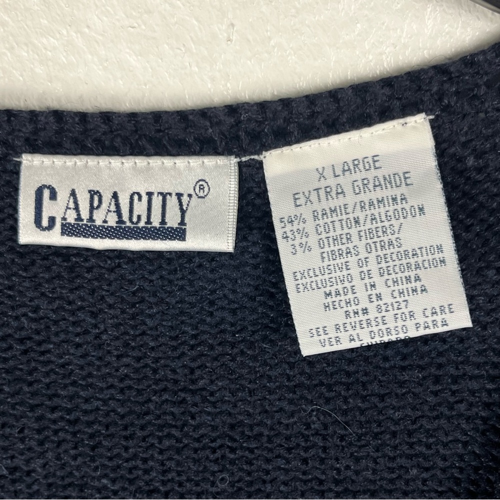 CAPACITY Vintage Fall Inspired V-Neck Button Cardigan Rustic Cabincore, Size XL - Picture 4 of 10